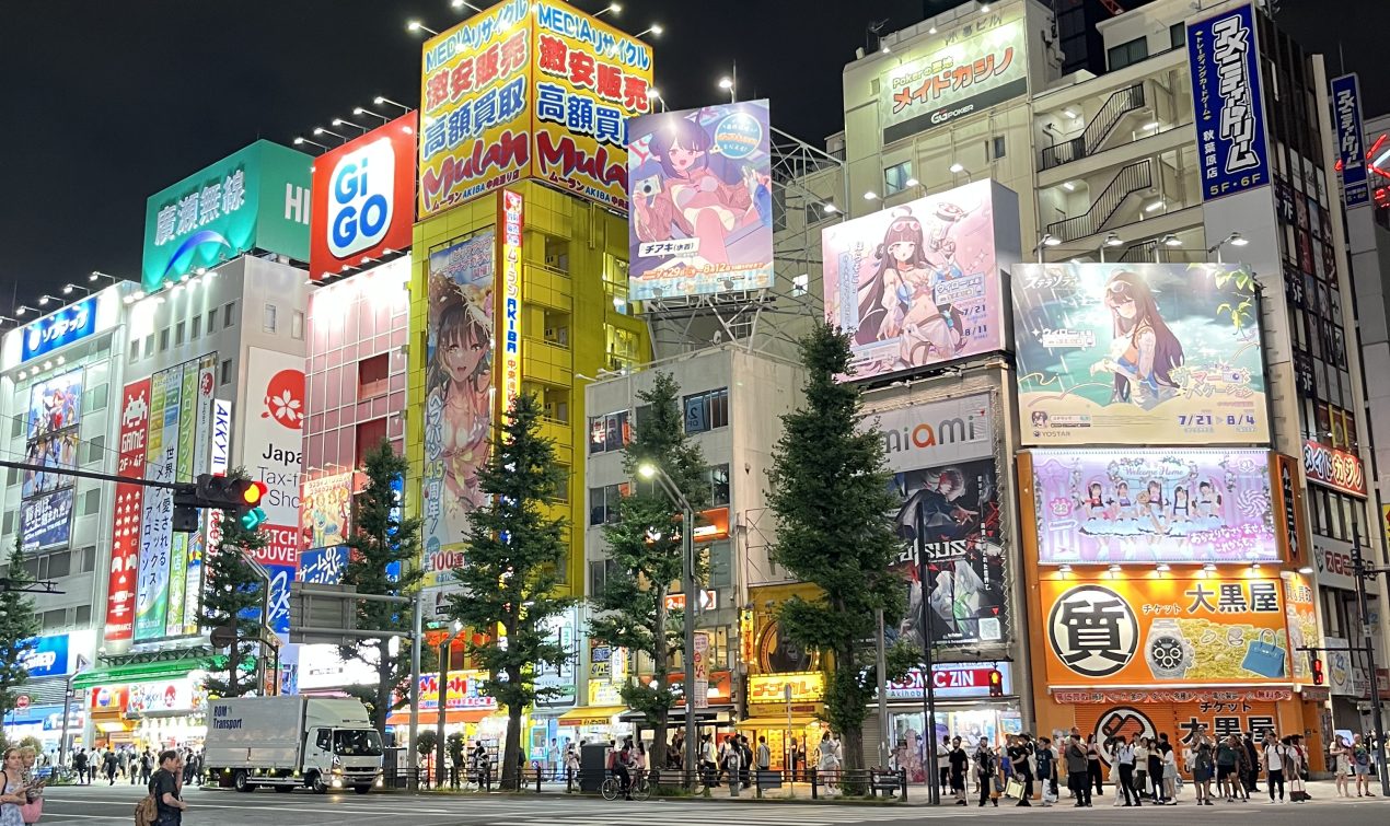 Tokyo street scene from my Japan travel diary